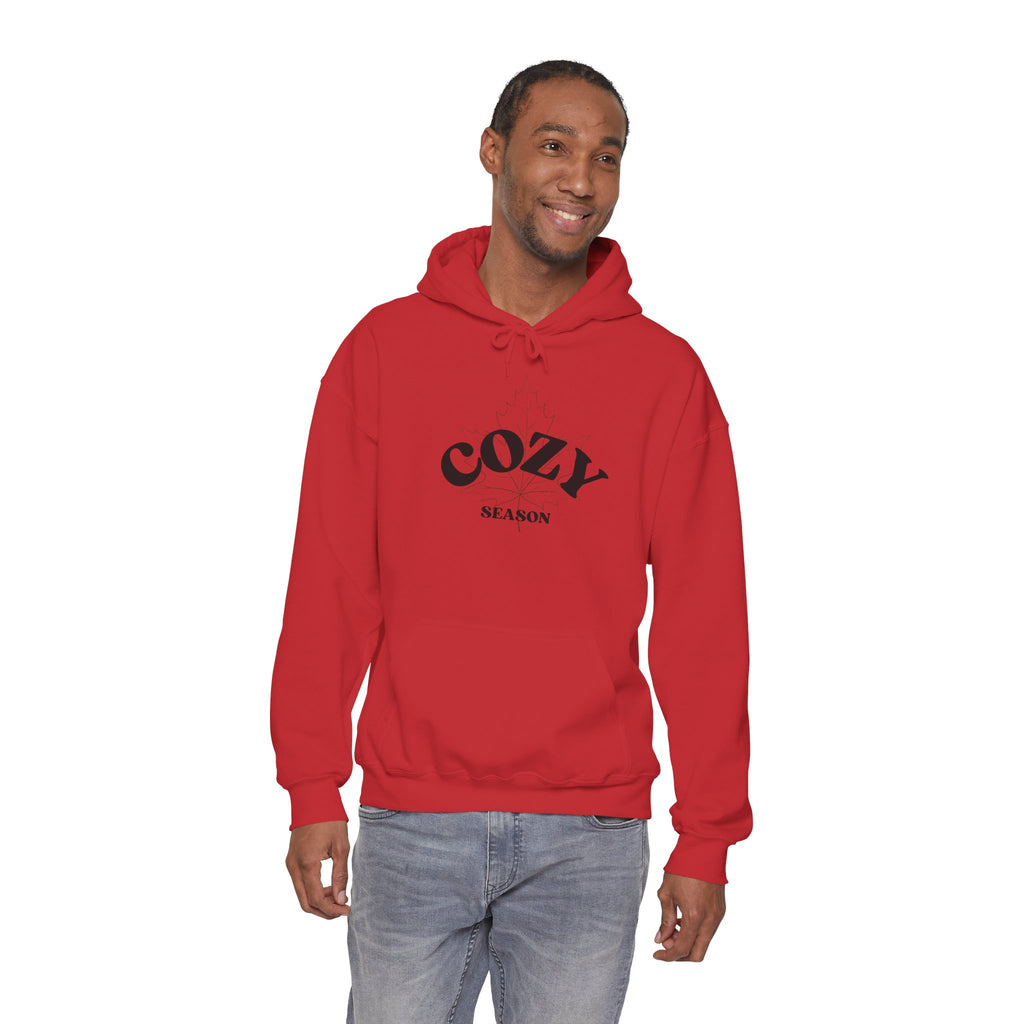 Cozy Season Hoodie – Minimal Black Text Pullover