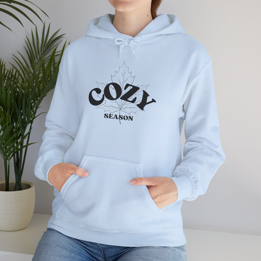 Cozy Season Hoodie – Minimal Black Text Pullover