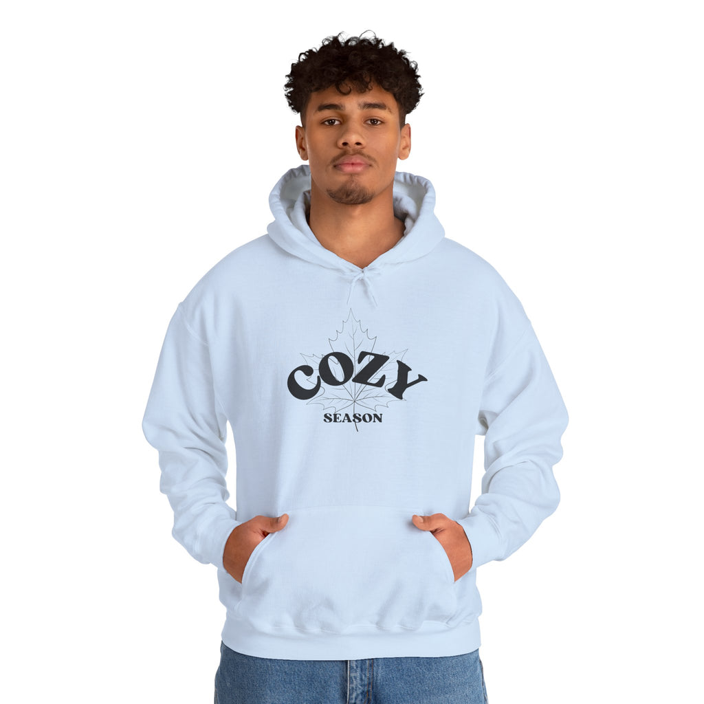 Cozy Season Hoodie – Minimal Black Text Pullover