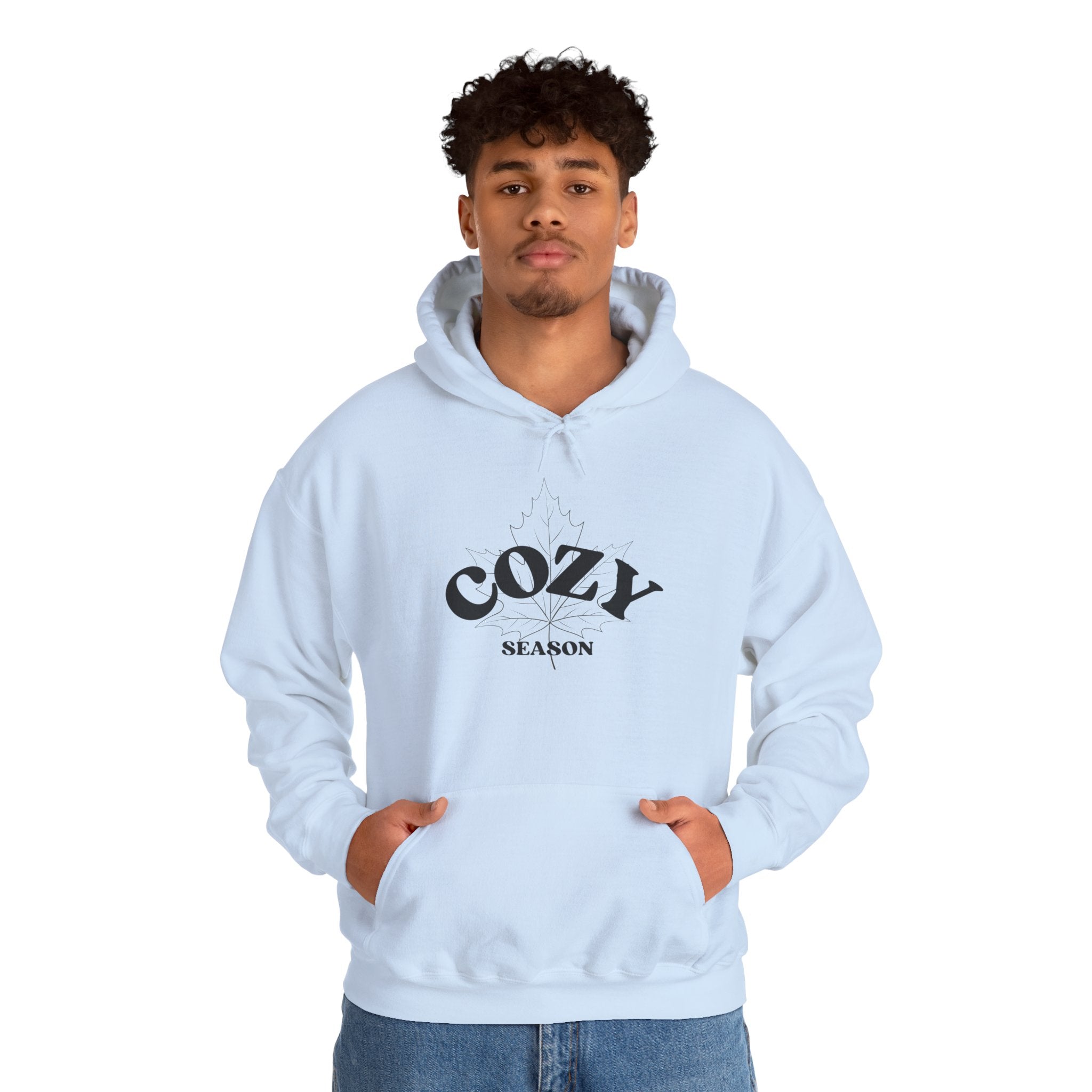 Cozy Season Hoodie – Minimal Black Text Pullover