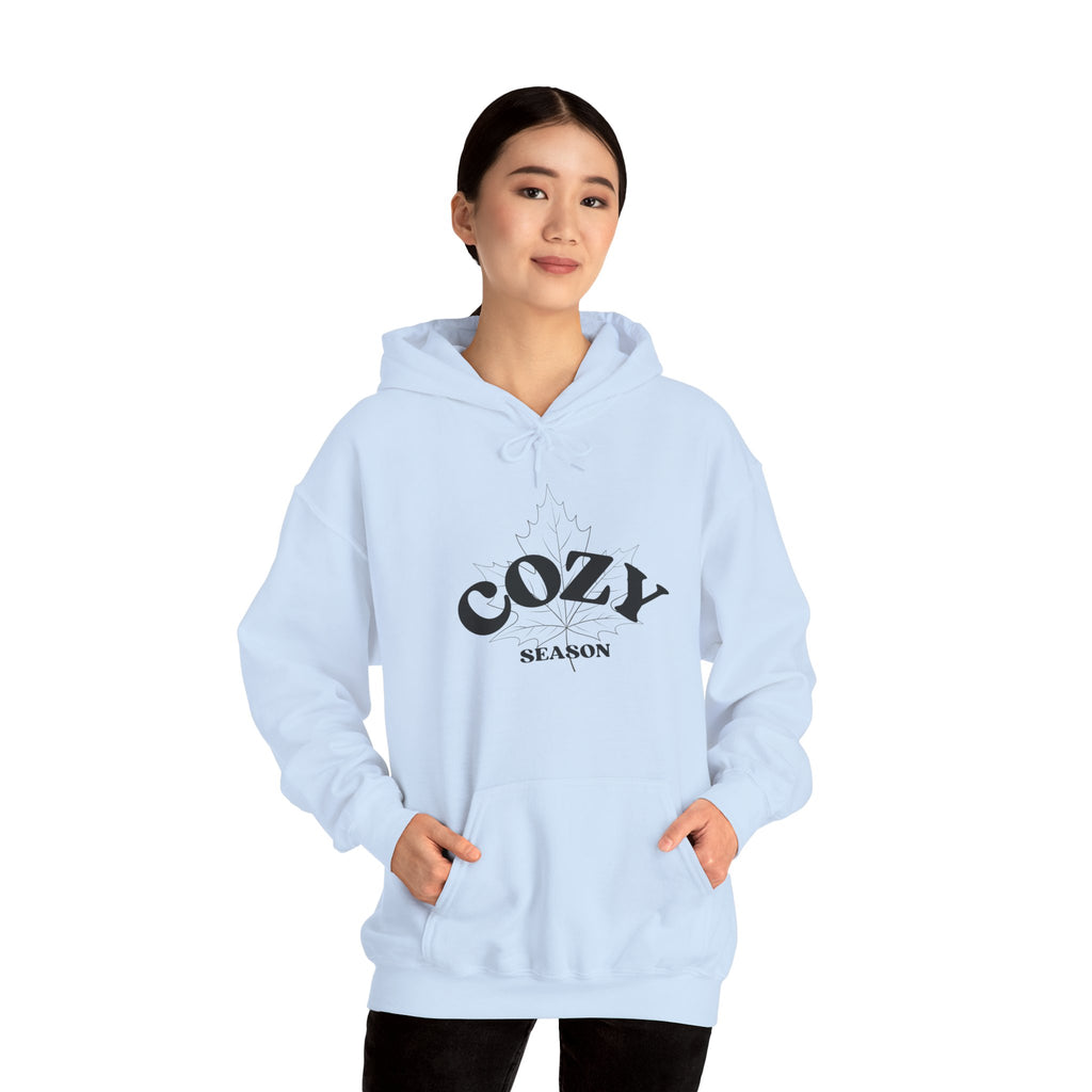 Cozy Season Hoodie – Minimal Black Text Pullover