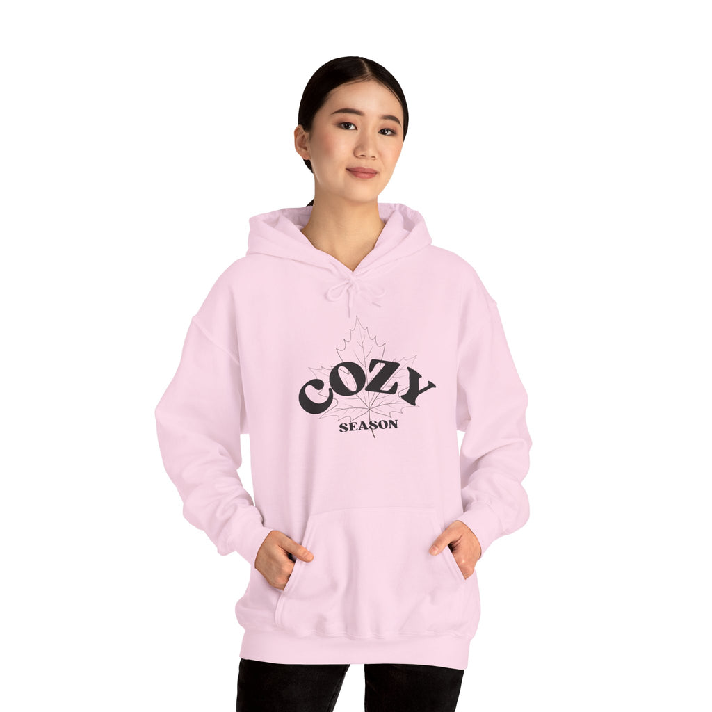 Cozy Season Hoodie – Minimal Black Text Pullover