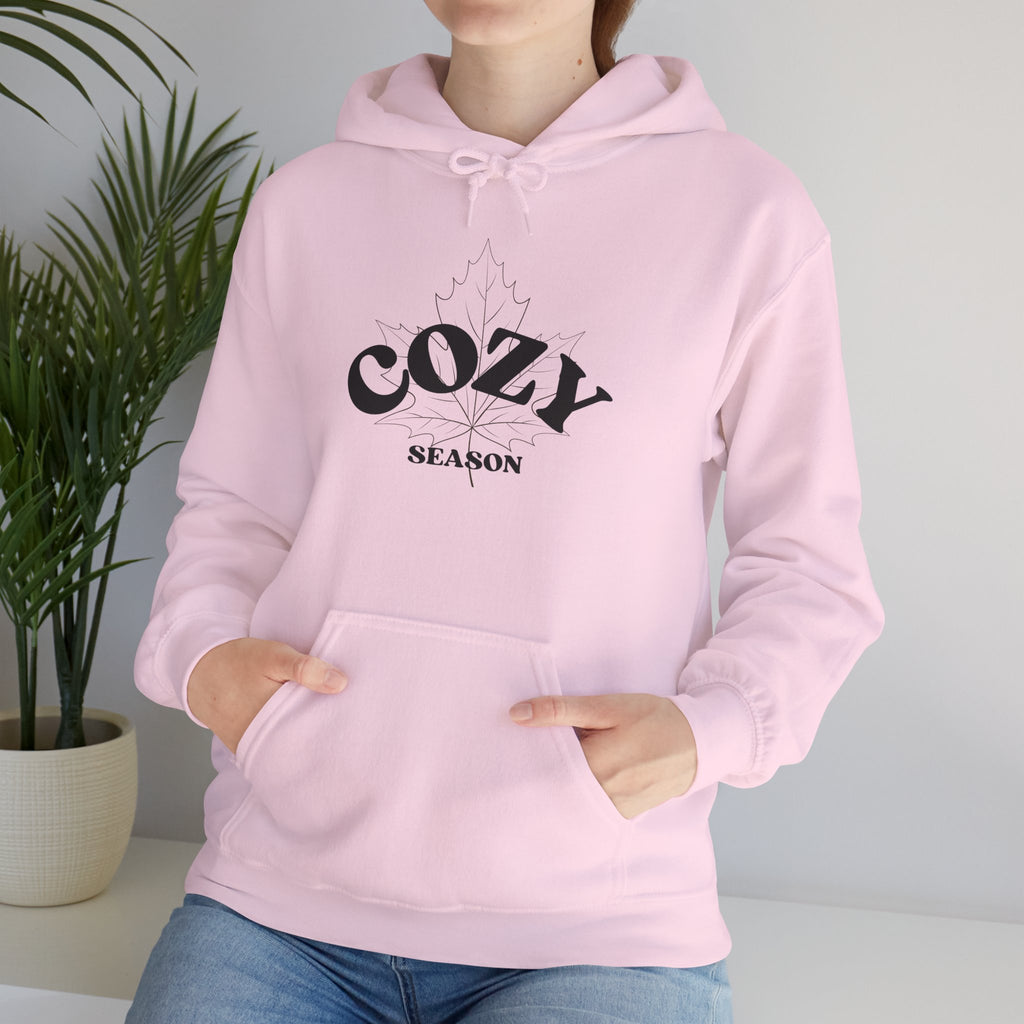 Cozy Season Hoodie – Minimal Black Text Pullover