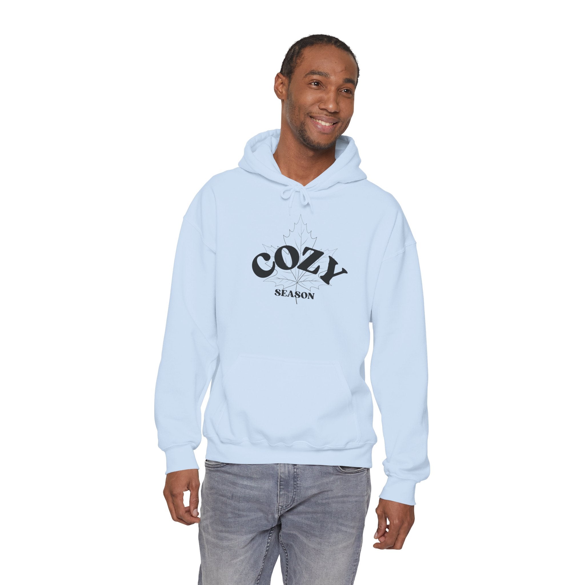 Cozy Season Hoodie – Minimal Black Text Pullover