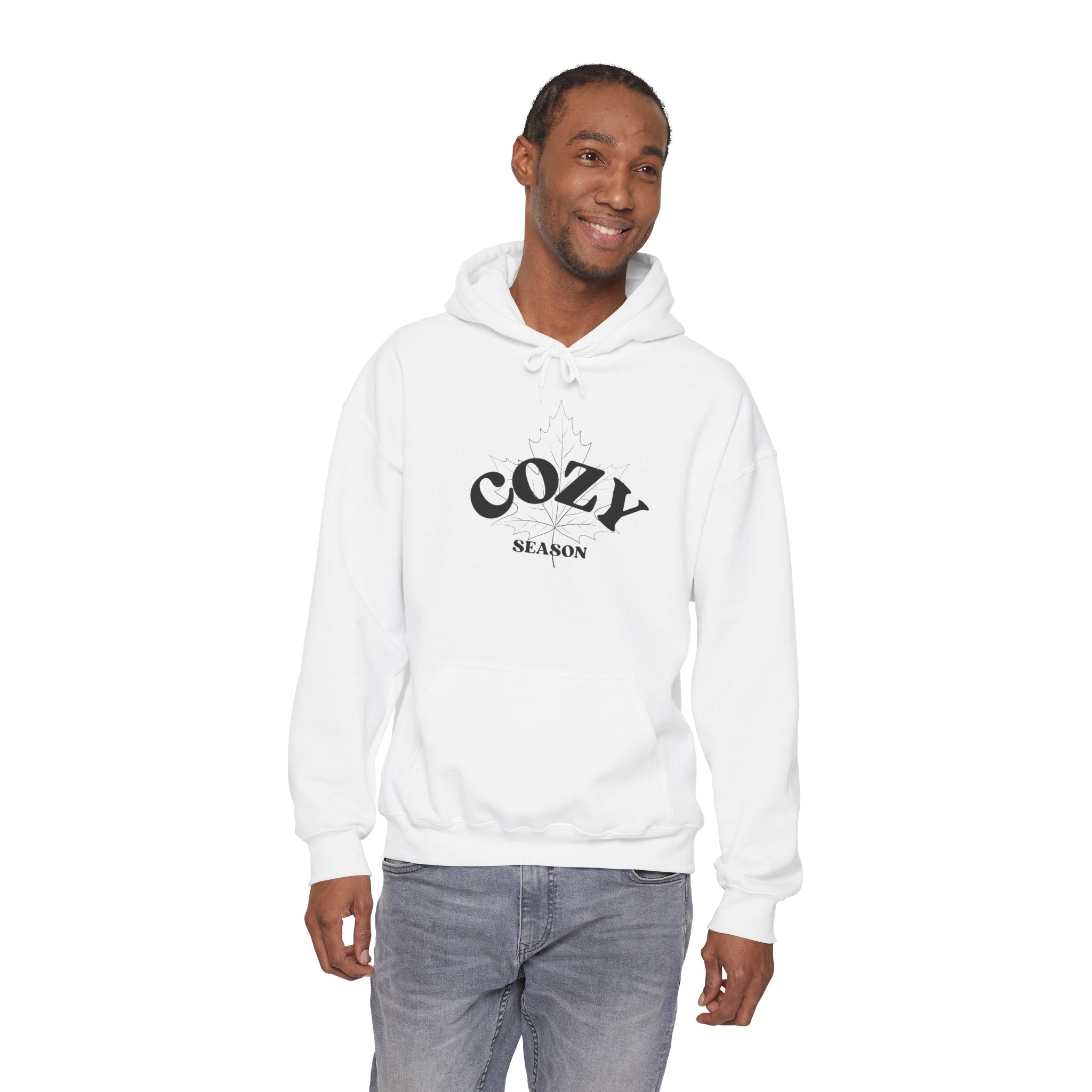 Cozy Season Hoodie – Minimal Black Text Pullover