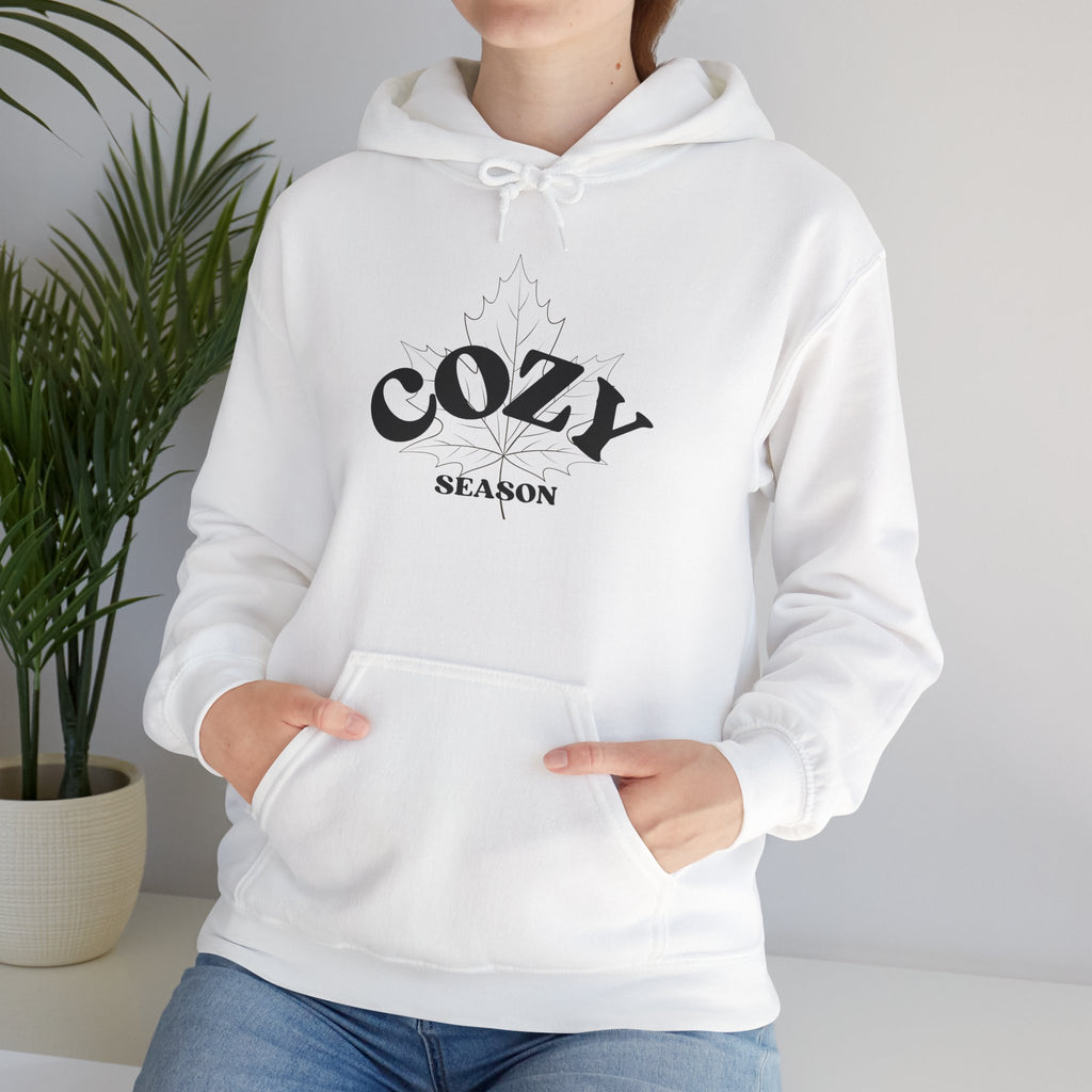 Cozy Season Hoodie – Minimal Black Text Pullover