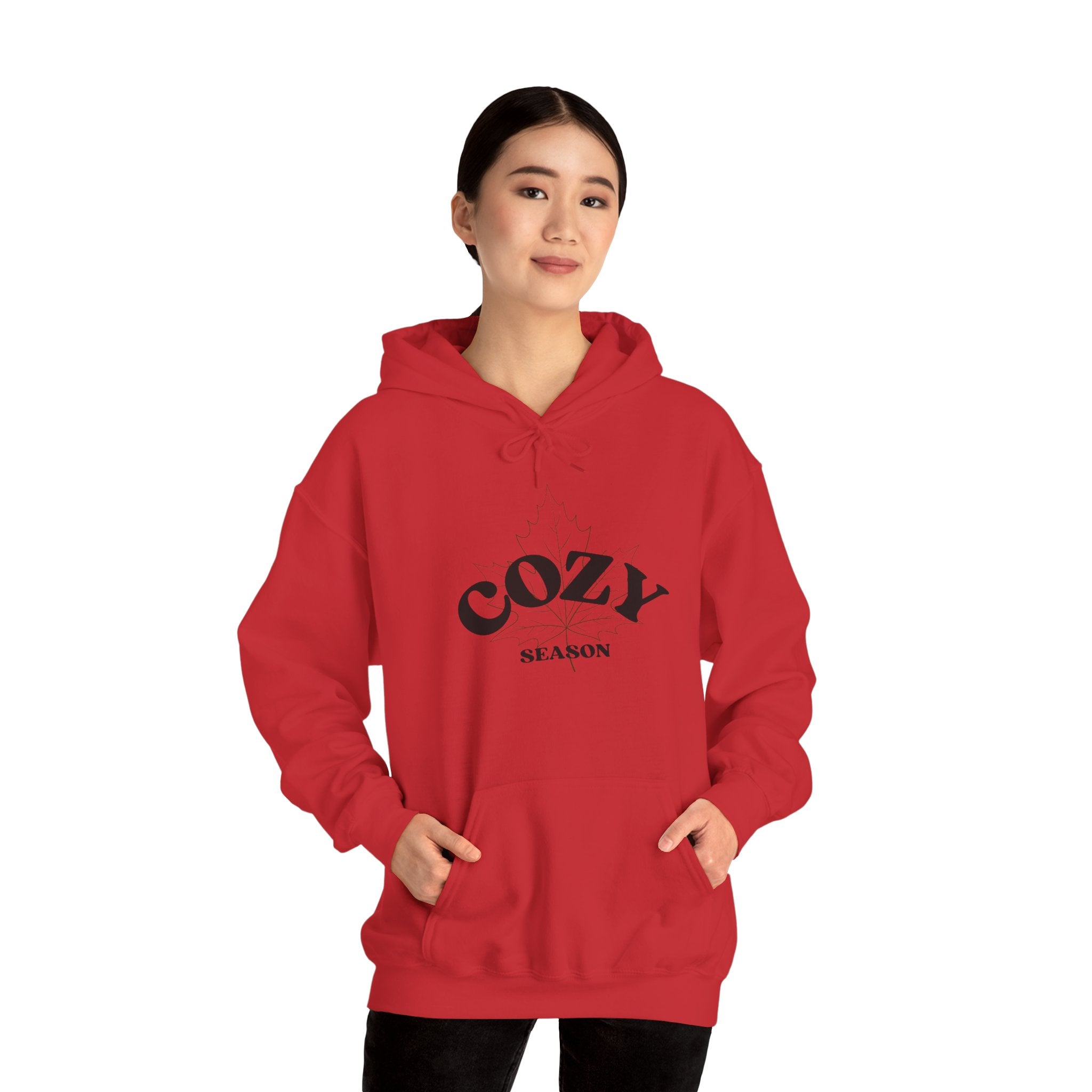 Cozy Season Hoodie – Minimal Black Text Pullover