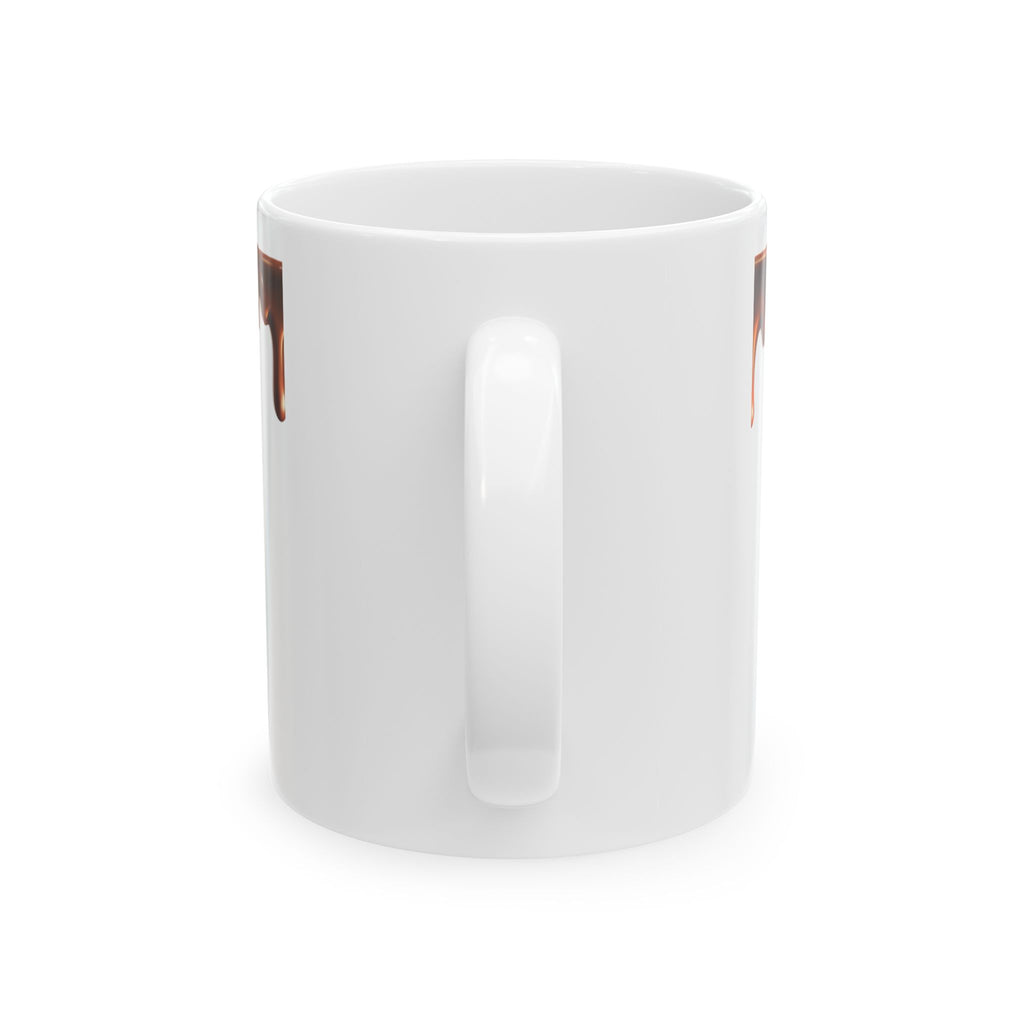 Cute Chocolate Drip Ceramic Mug – Kawaii Smiling Face Coffee Cup