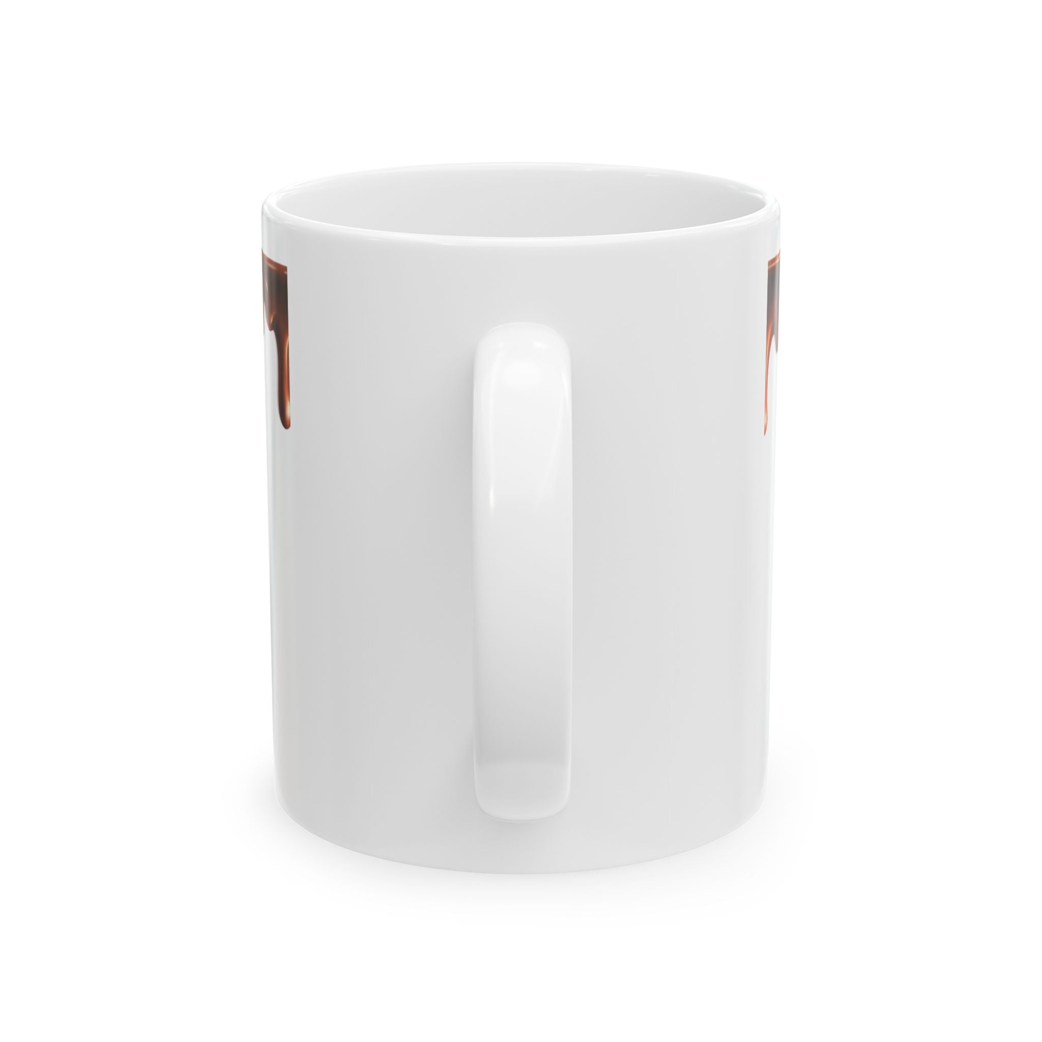 Cute Chocolate Drip Ceramic Mug – Kawaii Smiling Face Coffee Cup