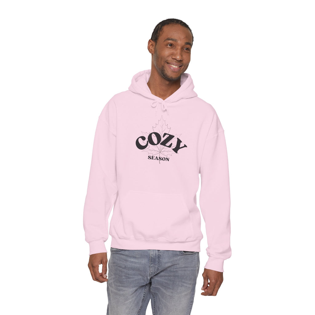 Cozy Season Hoodie – Minimal Black Text Pullover