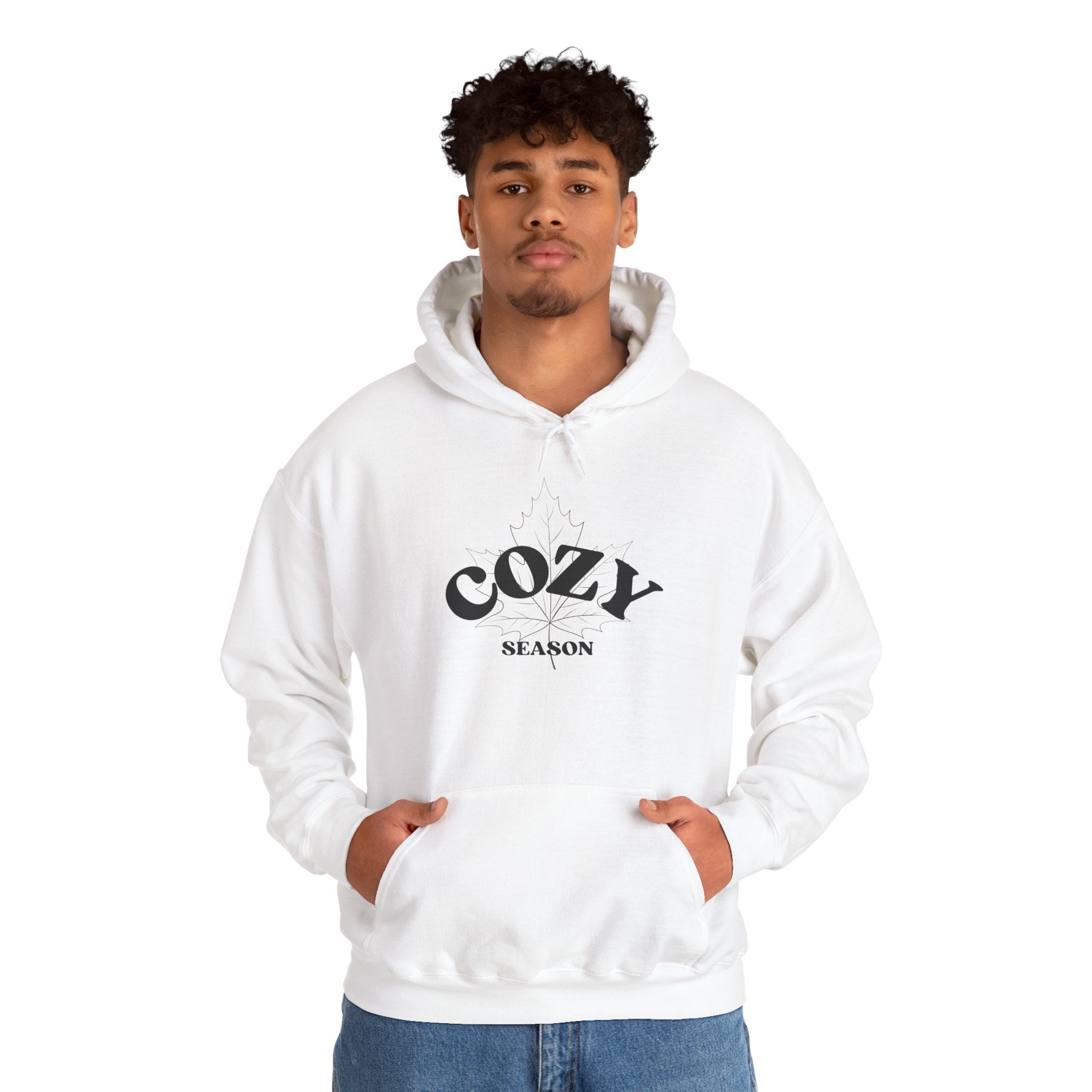 Cozy Season Hoodie – Minimal Black Text Pullover